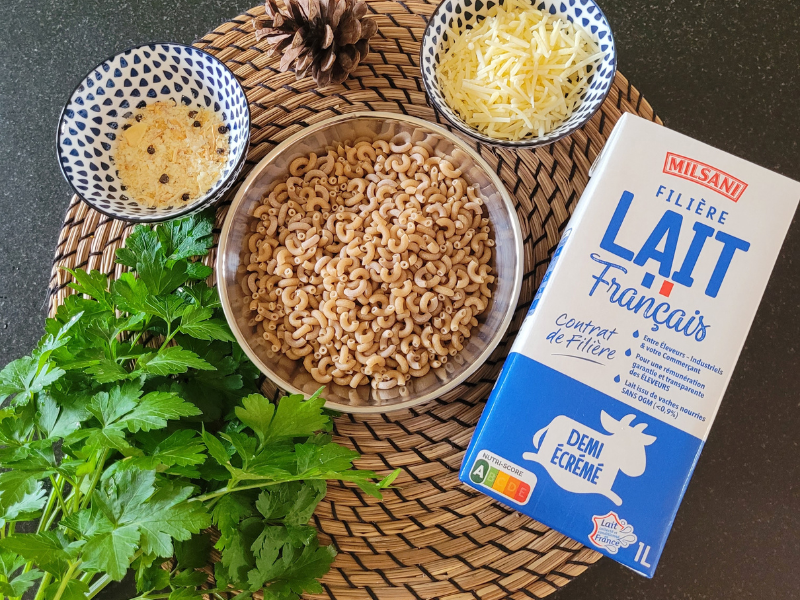 Coqui-latte cuir pâtes dans lait coquillettes saveurs câlines normandie ferme